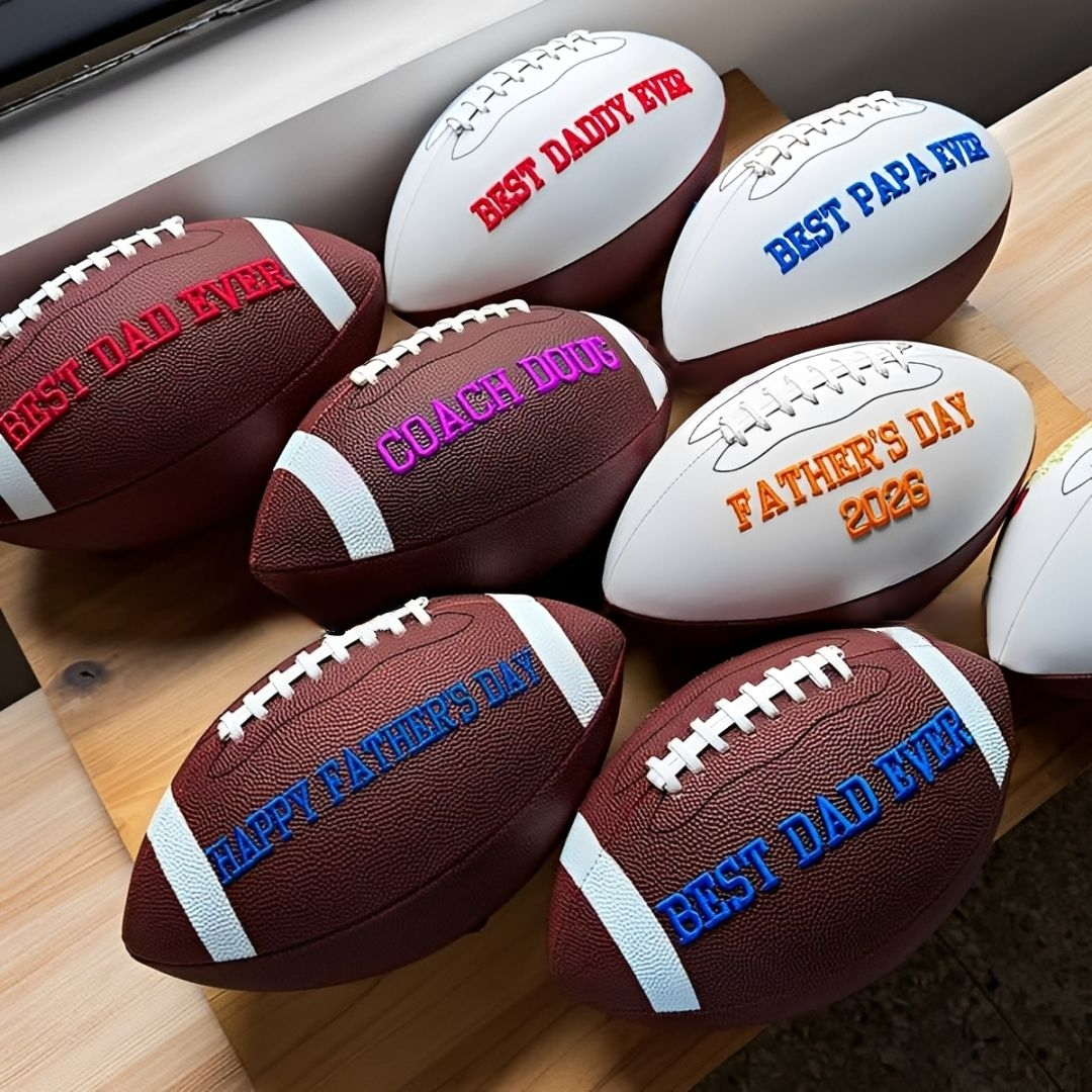 Custom Embroidered Football, Gift for Mom, Gift for Dad
