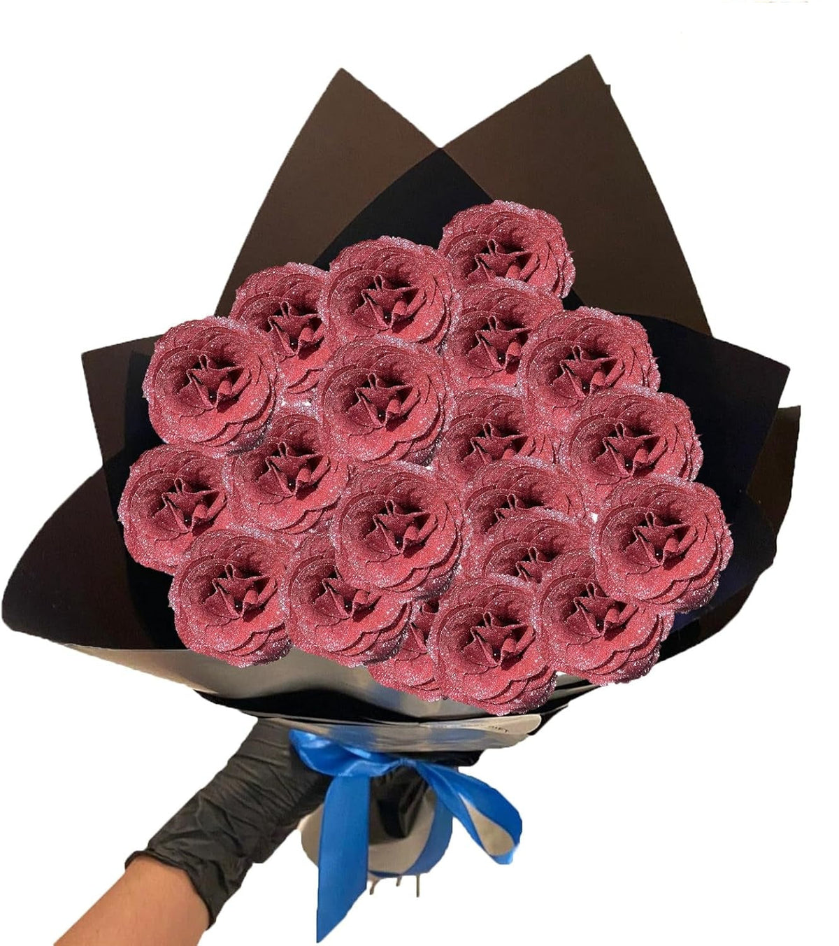 💕Glitter Rose Bouquet💕Personalized Glittery initial Eternal Rose Bouquet