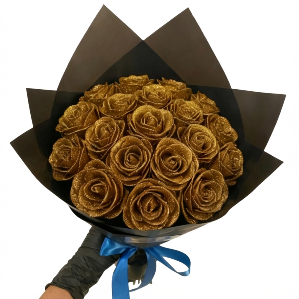 💕Glitter Rose Bouquet💕Personalized Glittery initial Eternal Rose Bouquet