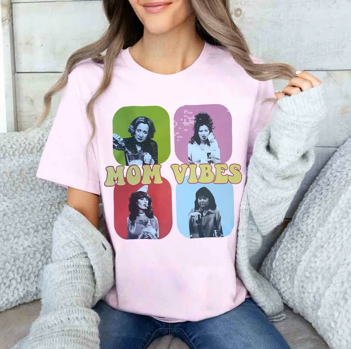 Custom Mom Vibes Vintage Photo Tee💕Sweatshirt💕