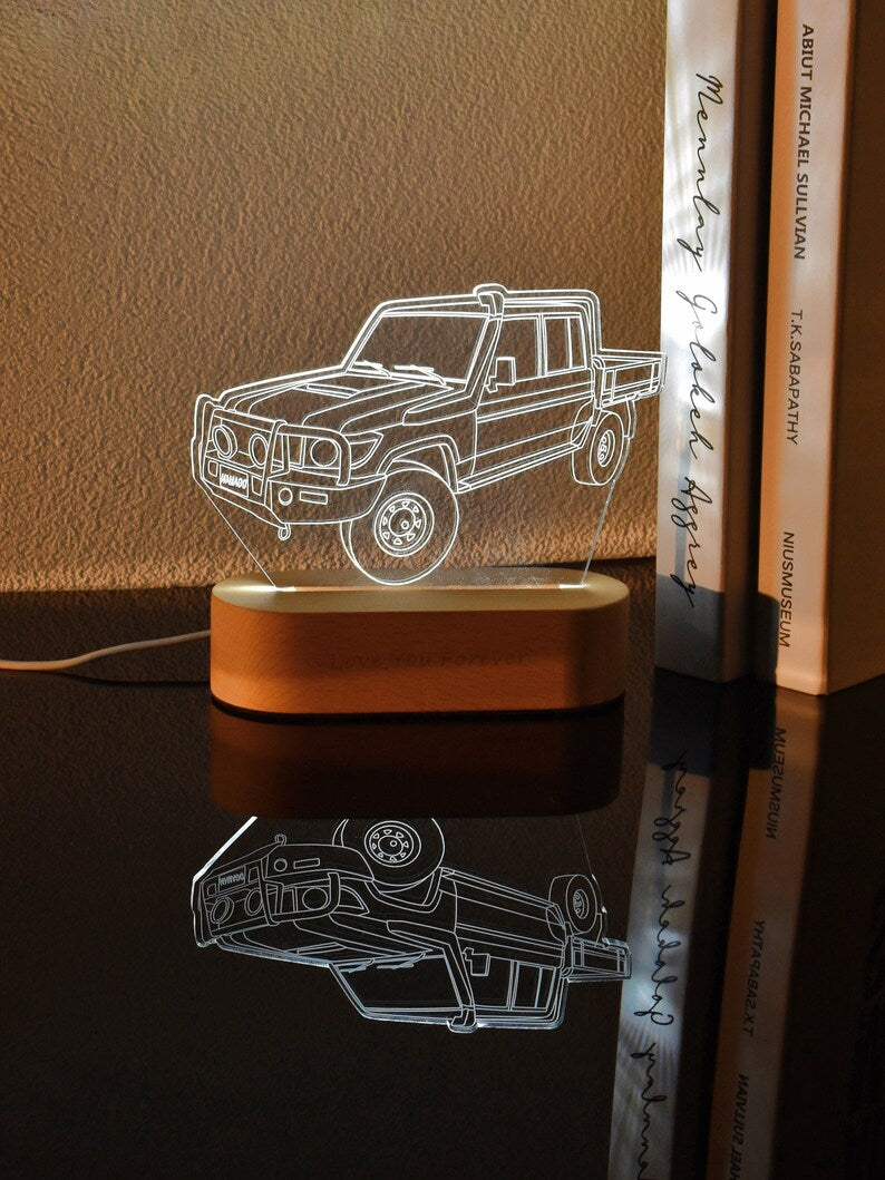 Custom Car Sketch Night Light 3D Photo Lamp