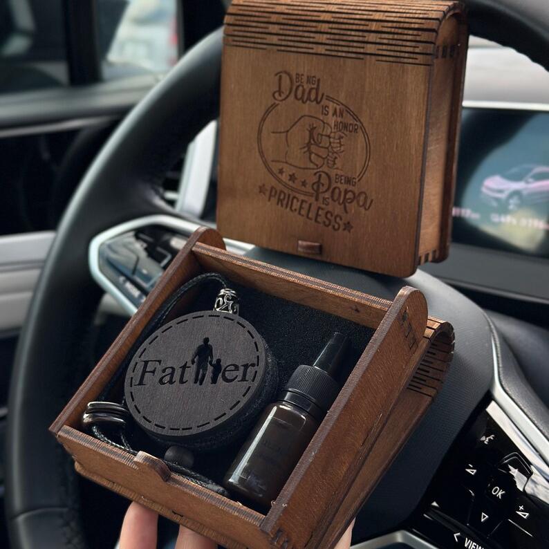 Car Oil Diffuser With Gift Box, Custom Engraving, Best Gift For Dad