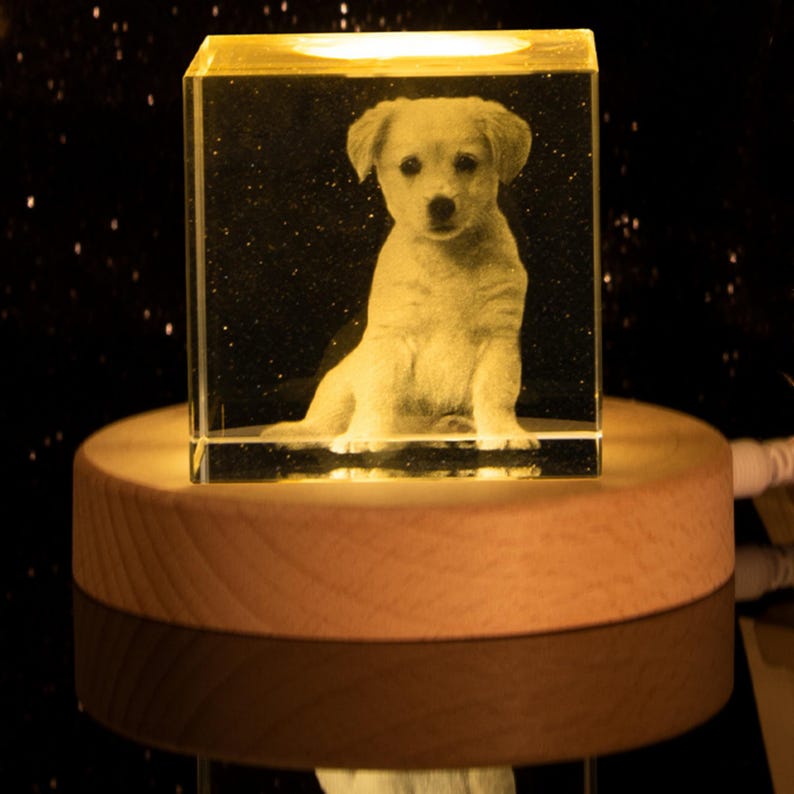 Custom Engraved 3d Crystal Picture Gift For Pets Couples Parents,Christmas Gifts,Perfect Gifts