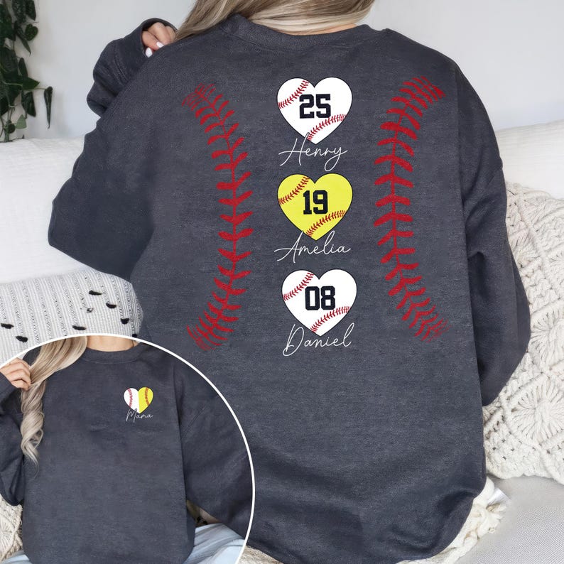Custom Baseball Softball Sports Mom Shirt, Mother's Day Gift