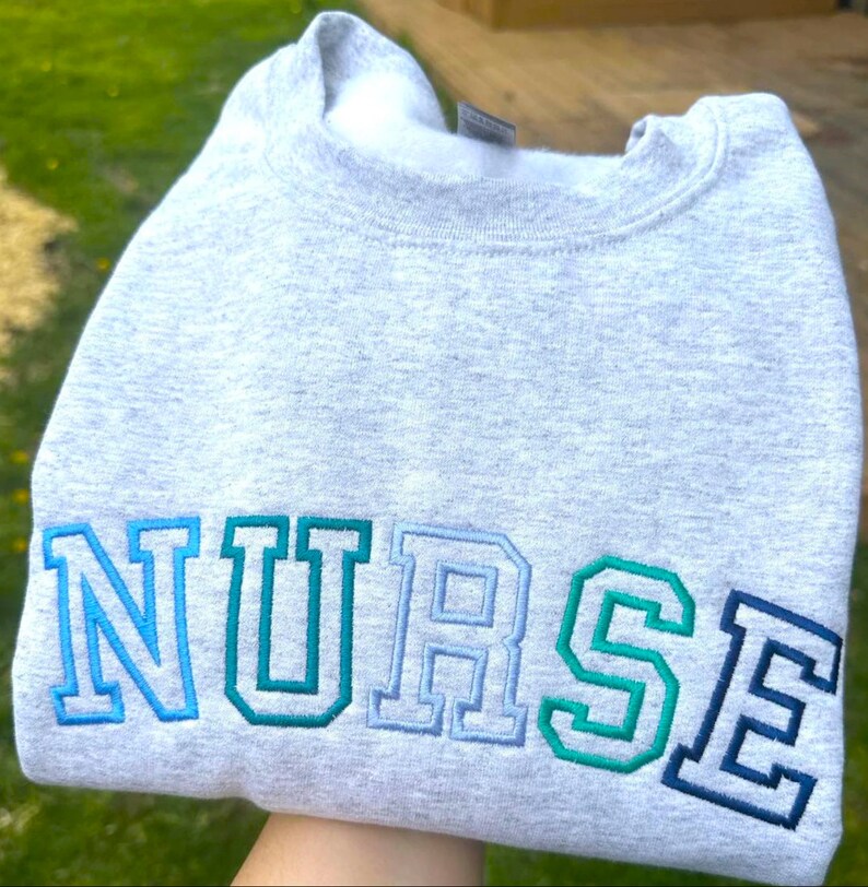 Personalized Nurse Embroidered Crewneck-Gift For Nurse