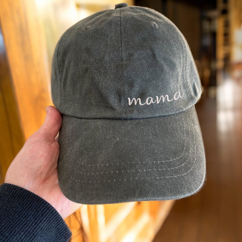 Custom Embroidered Mama Baseball Cap Hat