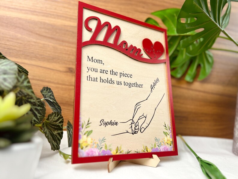 Custom You Are The Piece That Holds Us Together Mother’S Day Puzzle Sign
