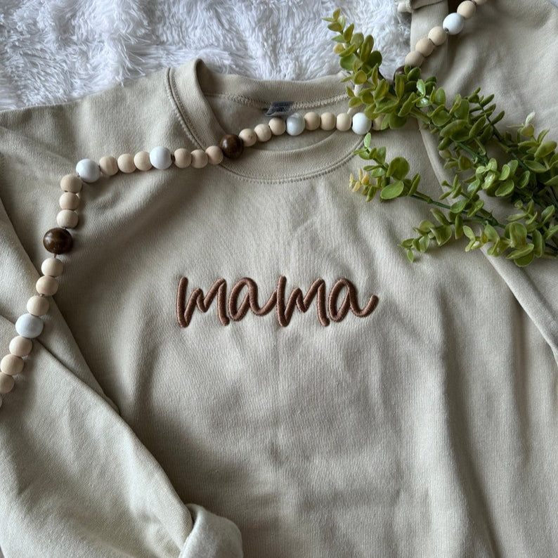 Custom Mama 3D Puff Embroidery Sweatshirt/T-shirt/Hoodie