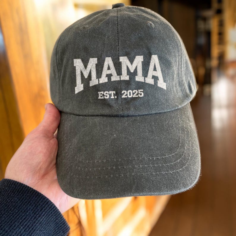 Custom Est Year Embroidered Hat Gift For Mom