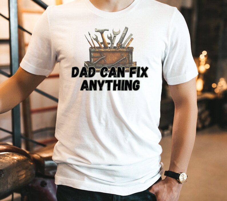 Custom Dad Toolbox shirt, Dad Can Fix Anything Shirt, Work Dad Shirt, Dad's Garage Shirt