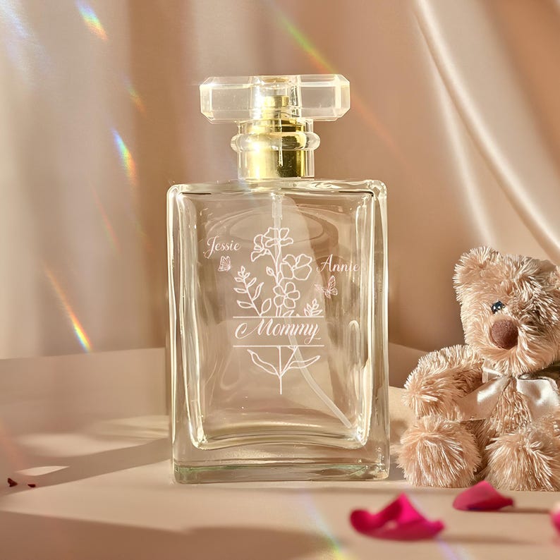 Custom Birthmonth Flower Perfume Bottle Gift for Mom