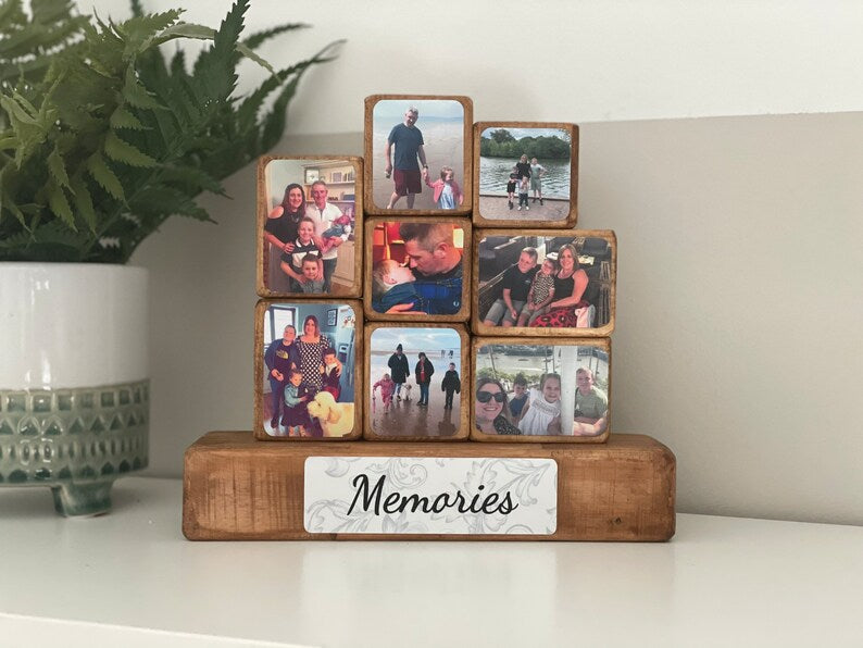 Stacking Photo Blocks Set - Photo Gift Wooden Photo Block
