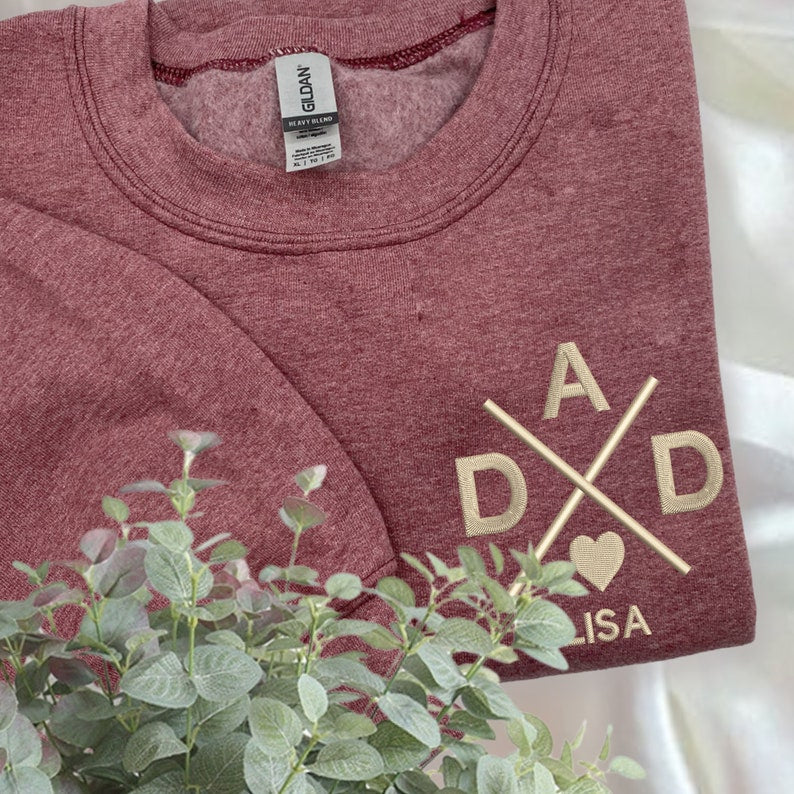 Custom Dad Embroidery Hoodie with Name , Father T-Shirt, Dad Pregnancy Announcement Sweatshirt, Cool Dad Hoodie