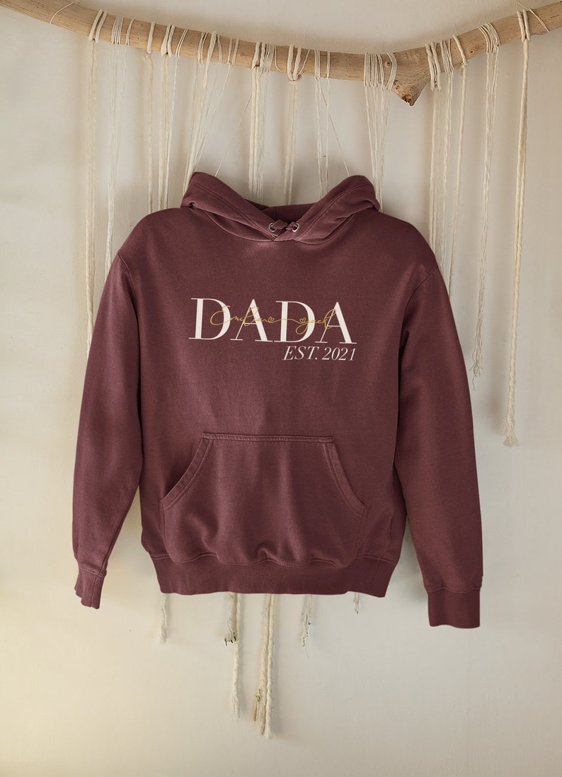 Custom Dad Hoodie with kids names Personalized Dad Hoodie Fathers Day Gift