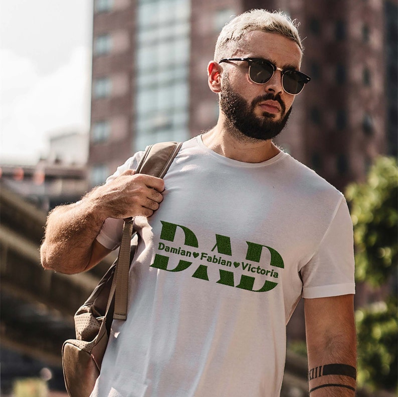 Custom DAD Embroidery Sweatshirt With Kids Name, Personalized DAD Hoodie, Father's Day Gift, Gift For Dad