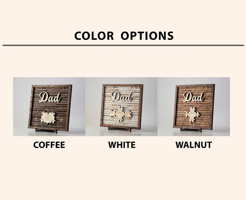 Custom Dad Puzzle Sign, Unique Gift For Fathers Day