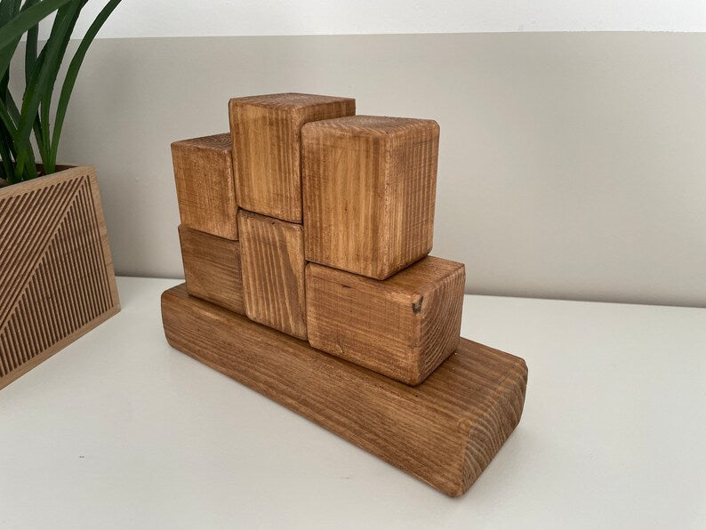 Stacking Photo Blocks Set - Photo Gift Wooden Photo Block