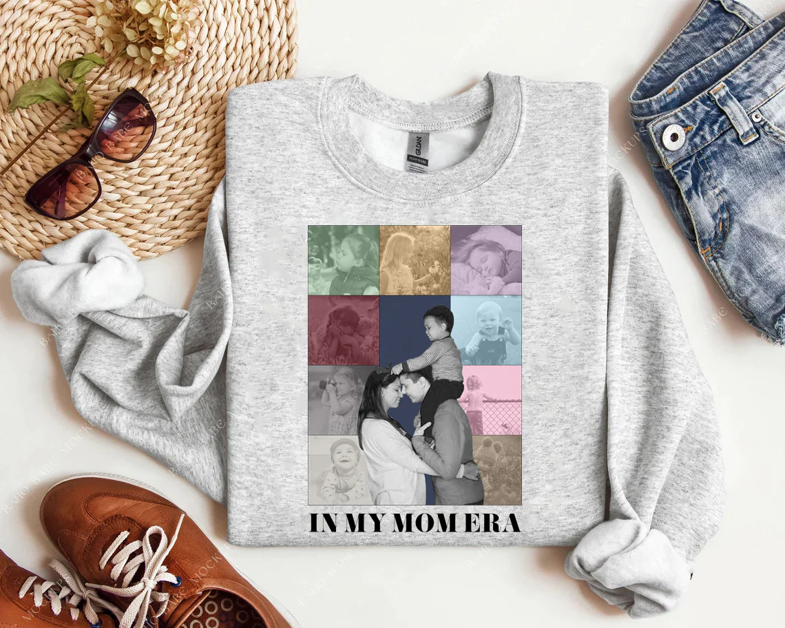 In My MOM Era Customized Sweatshirt Graphic Hoodie - Mother's Day Gift