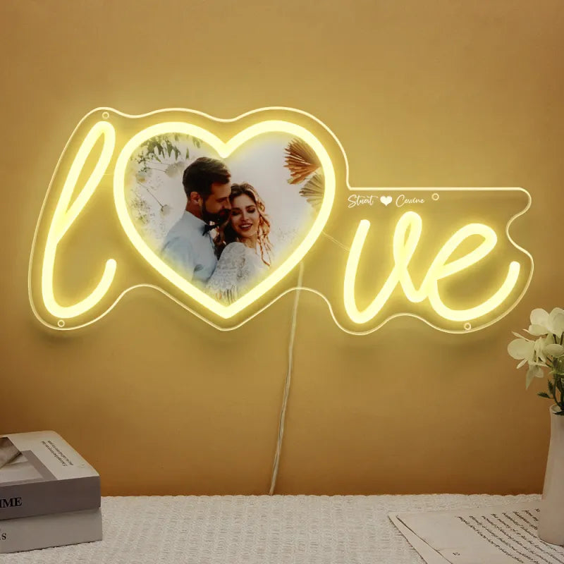 Anniversary Gifts Custom Love Neon Signs Personalized Photo LED Neon Lights