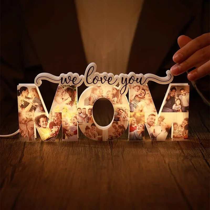 Personalized Photo Mom Letter Led Night Light Acrylic Lamp Mothers Day Birthdays Gifts
