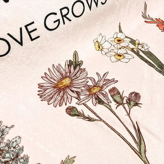 First Mom Now Grandma - Family Personalized Custom FLOWER BLANKET