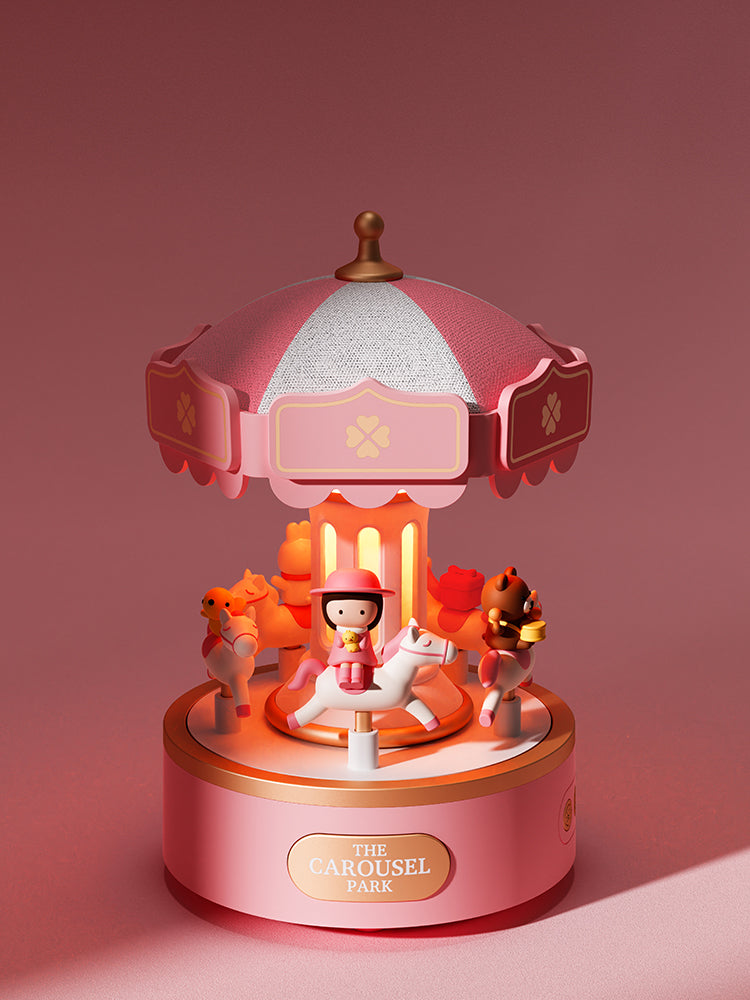 Christmas Carousel Bluetooth Speaker Music Box