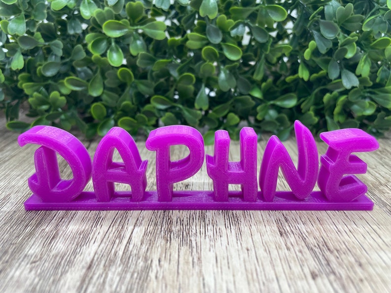 3D Printed Name Plate Topper Custom Standing Name Plate