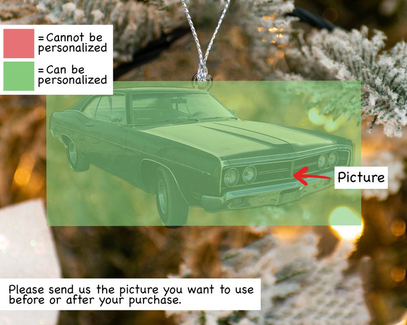 Personalized Car Photo Ornament For Christmas