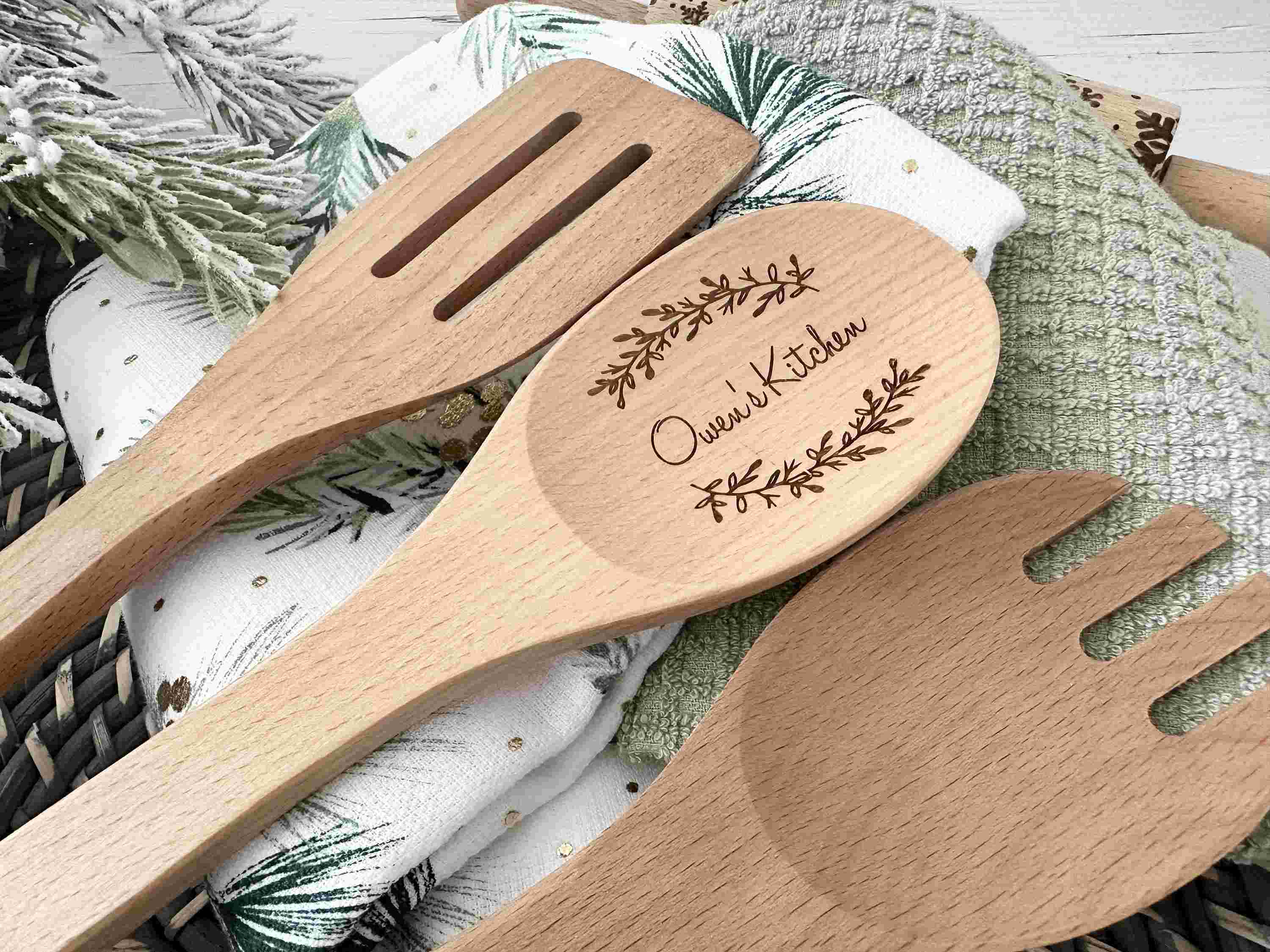 Personalized Wooden Spoon Home Gift, Mother's Day gift, Custom Wooden Utensils, Reunion Home Gifts (Customized free)