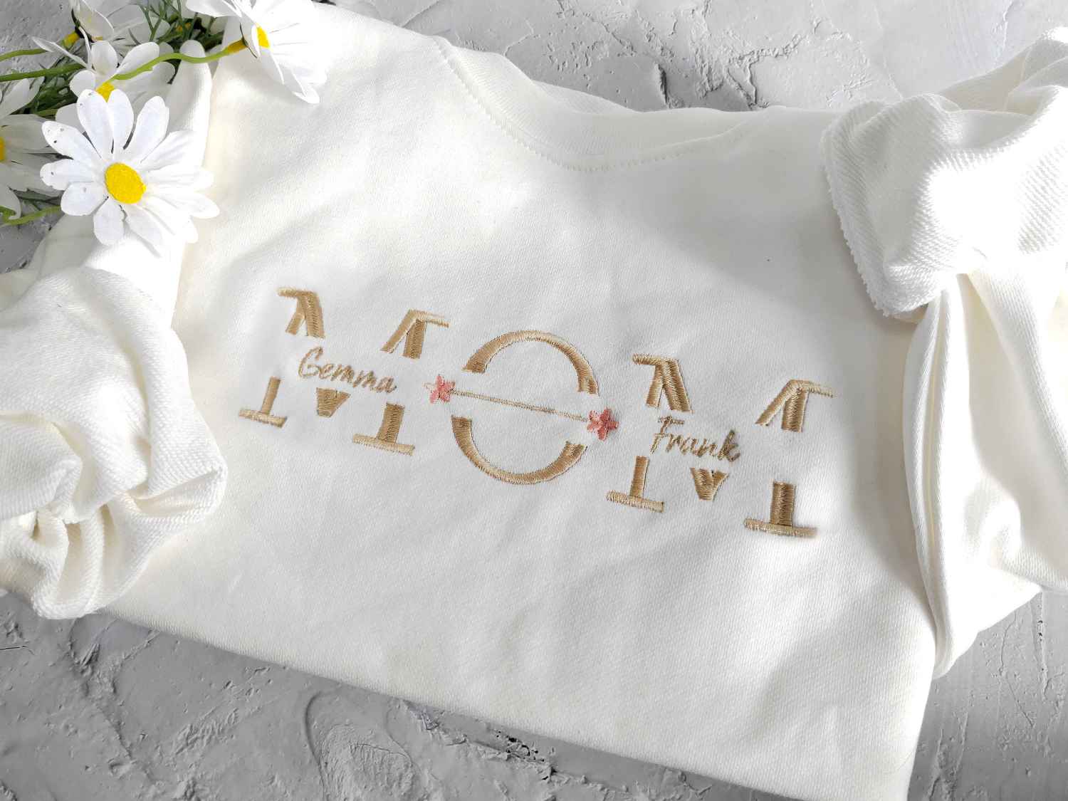 Custom mama emboidered sweatshirt,Mom crewneck with names,Embroidered mama pullover