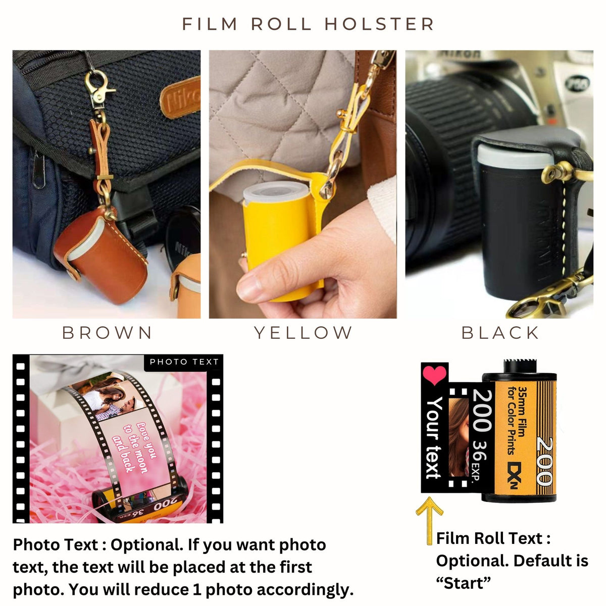 💖Custom Photo Camera Film Roll Keychain Gift Picture Film Roll Keychain for Husband and Wife