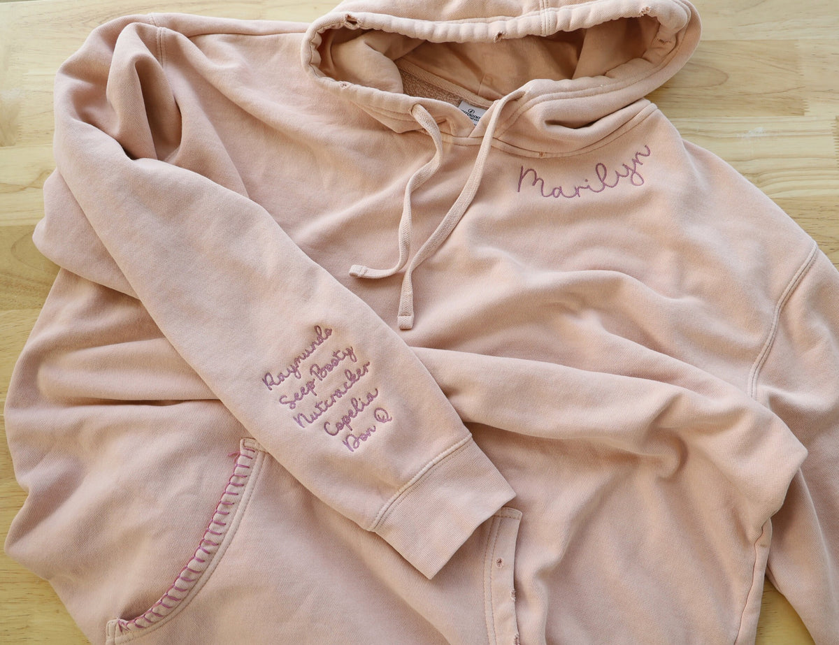 Vintage Custom Mama Embroidered Hand Distressed Hoodie\Sweatshirt-Mother's Day Gifts