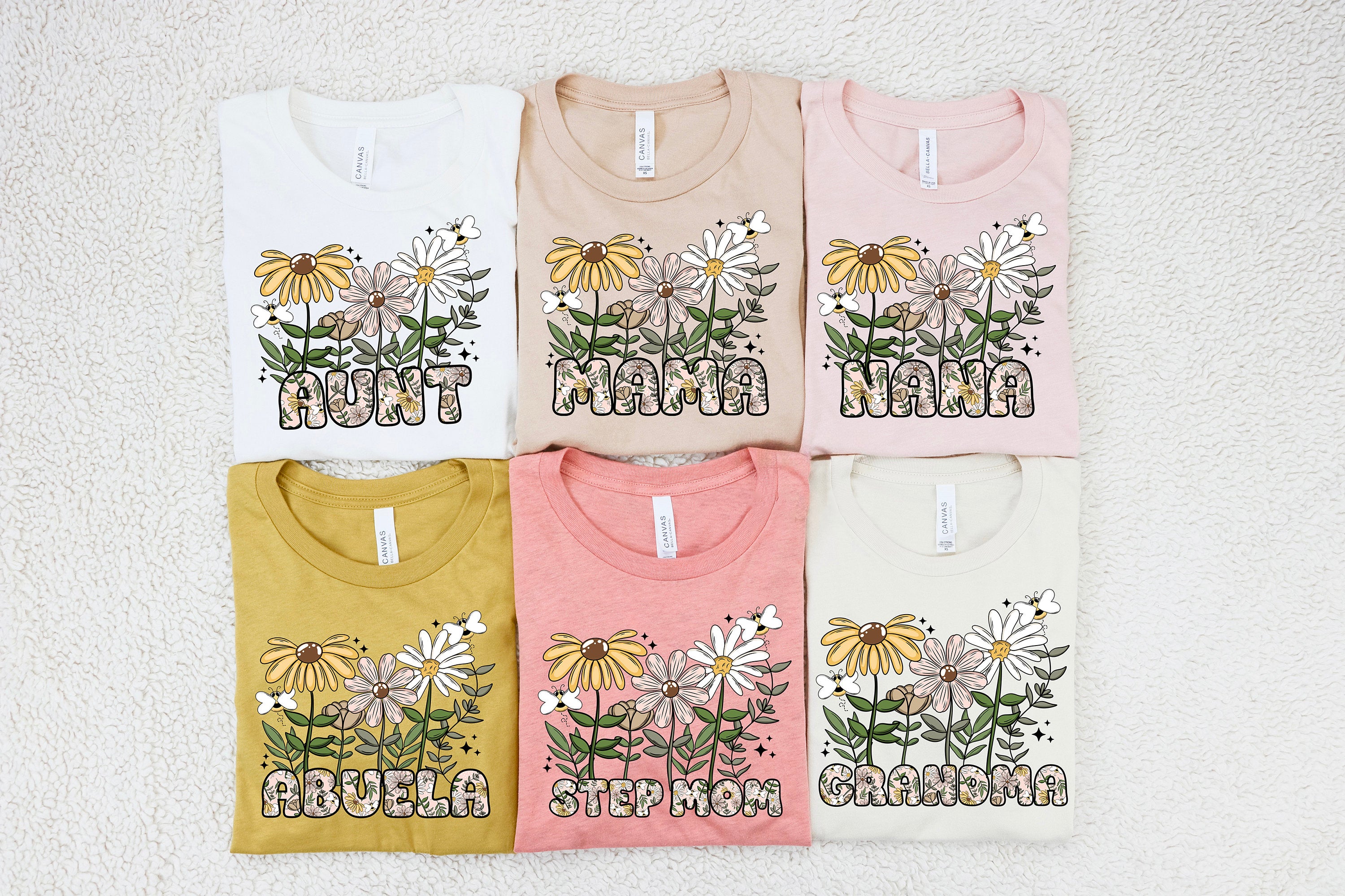 Spring Floral Mama T-Shirt, Mother's Day Shirt for Abuela, Mom, Mother