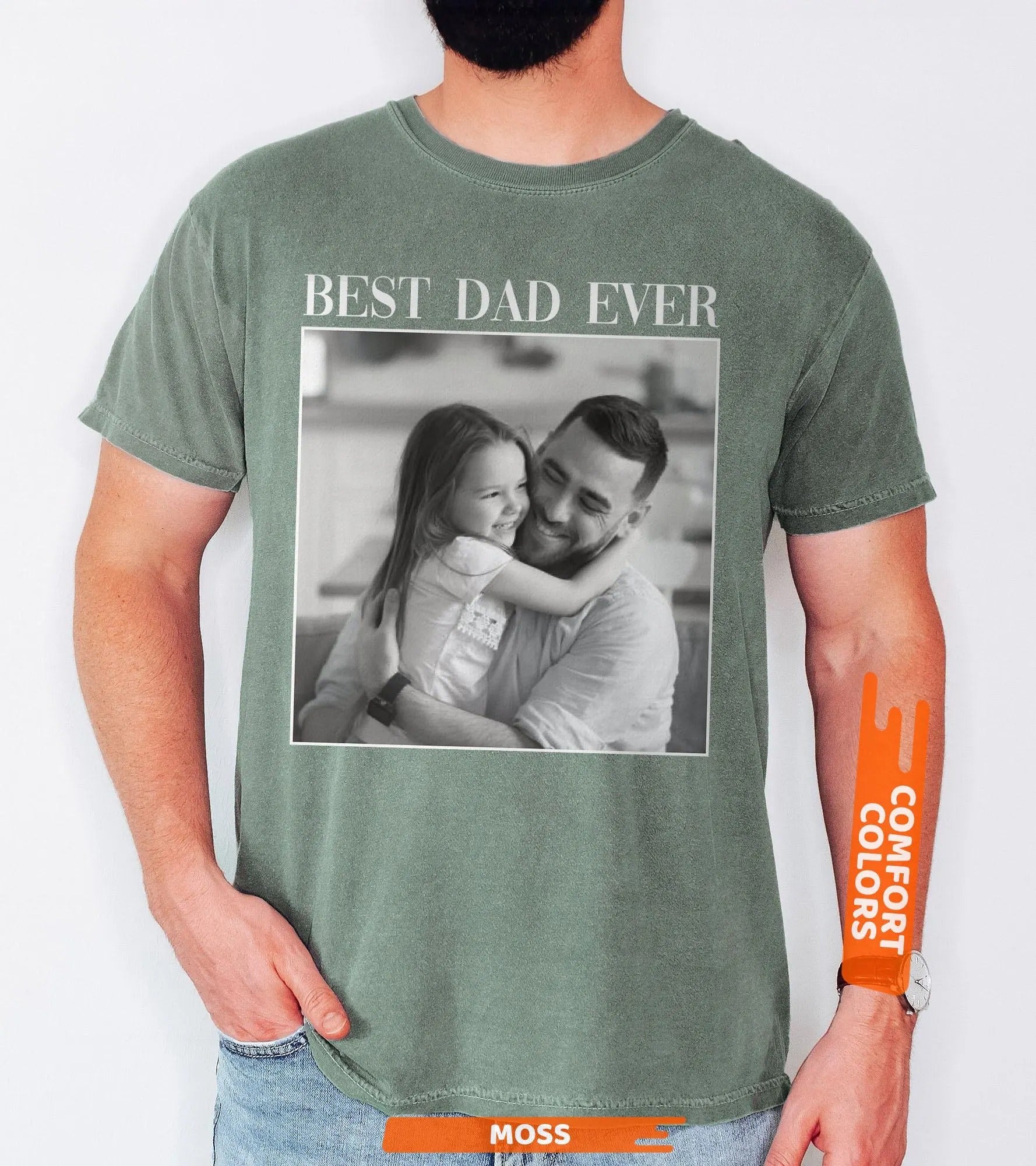 Custom Photo Dad Shirt, Personalised Dad Shirt, Custom Picture Shirt for Dad, Fathers Day Gift, Dad Shirt, Custom Dad Tee
