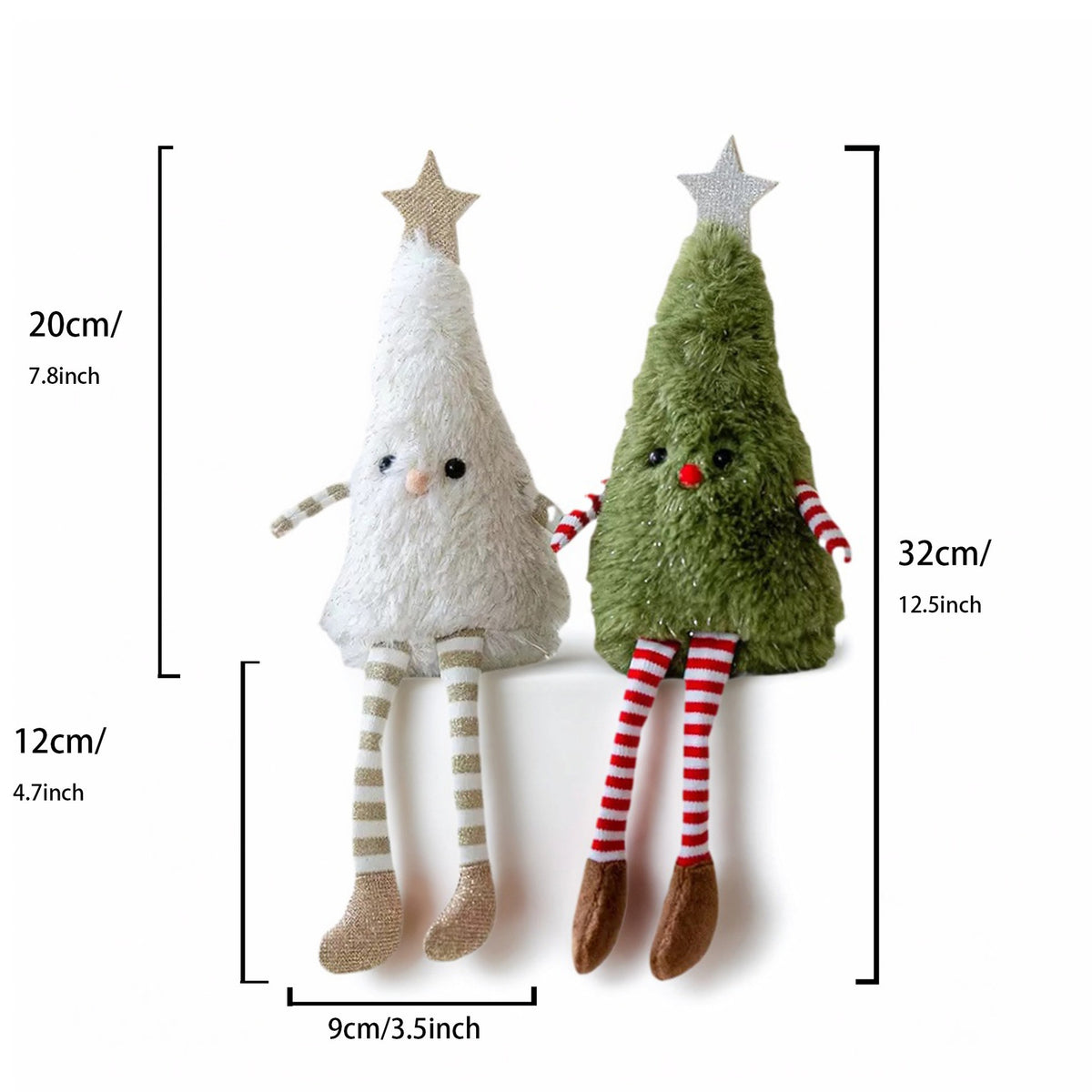 Cute Plush Christmas Tree Plushie — Soft Holiday Décor Doll, Festive Home & Party Ornament