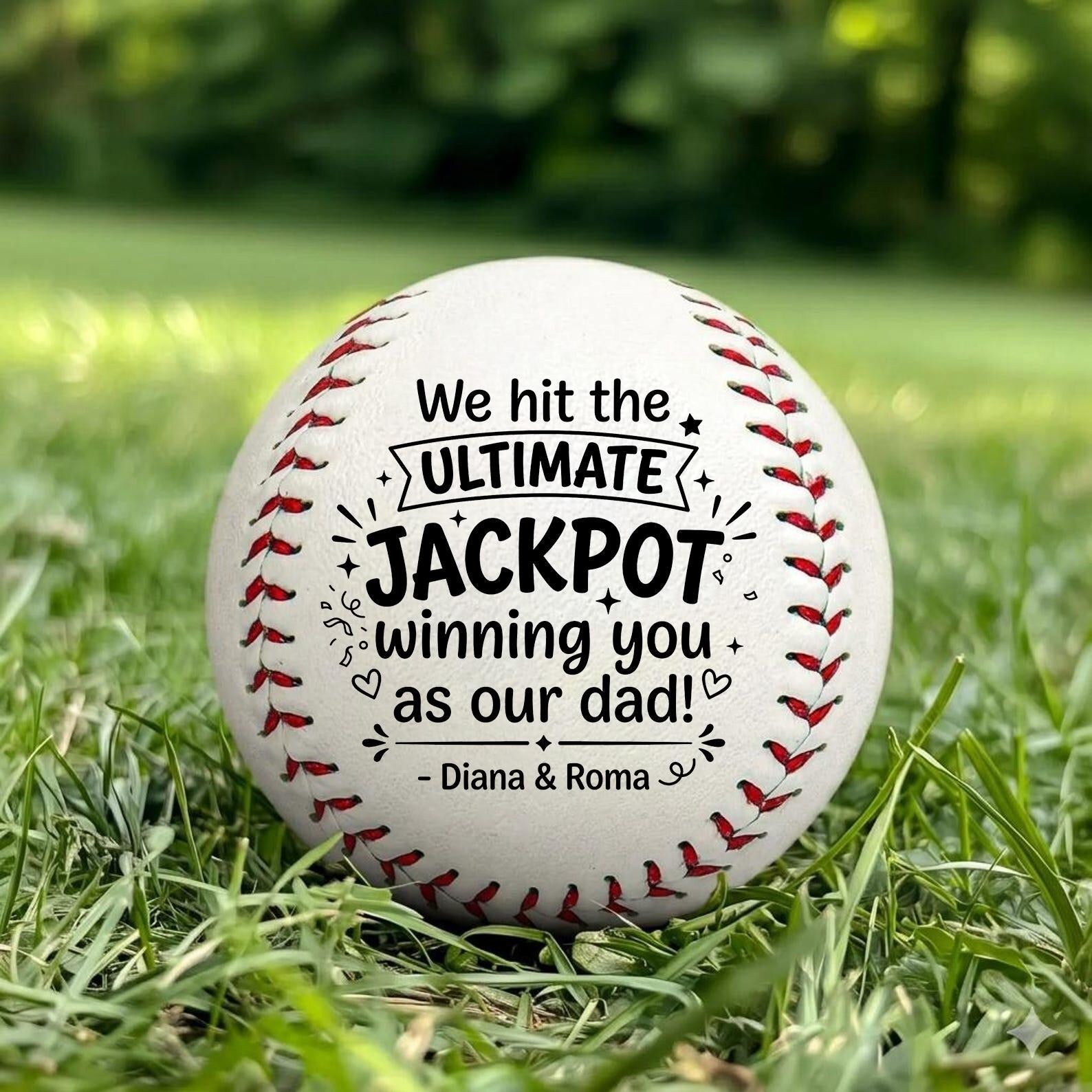 Photo Baseball Gift for Dad | Custom Personalized Best Dad Ever Keepsake, Father’s Day Gift