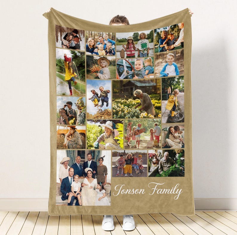 Custom Text & Photo Couple Blanket – The Ultimate Romantic Gift for Anniversaries, Weddings, and Valentine’s Day