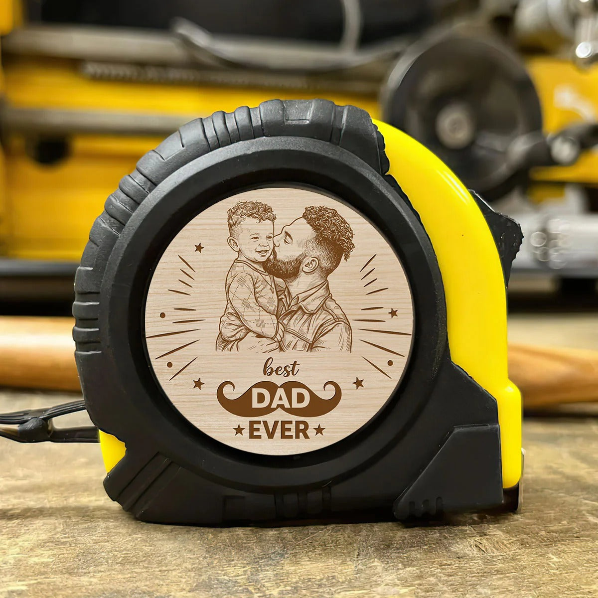 Best Dad Ever - Photo Personalized Tape Measure-Father's Day Gift