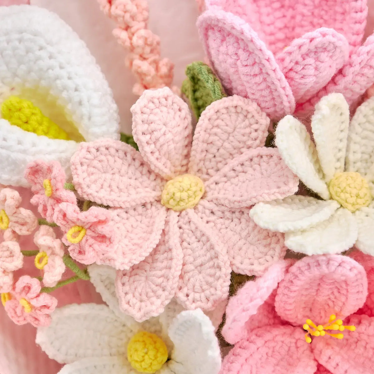 Blush Tulip & Lavender Crochet Bouquet – Handmade Forever Flowers for Everyday Moments, Perfect Couple Gift, Gift Boxed