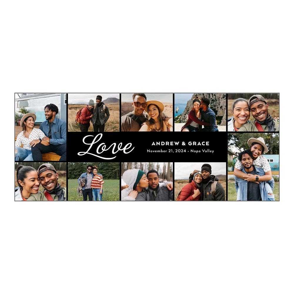 Custom Photo Love Collage Mug — Personalized Couple Coffee Cup, Anniversary Valentine Gift