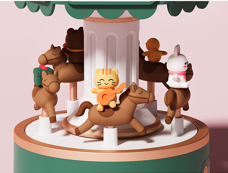 Christmas Carousel Bluetooth Speaker Music Box