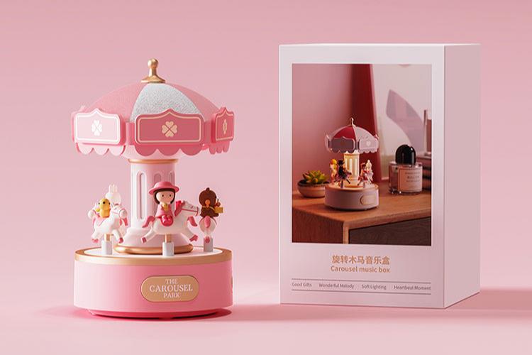 Christmas Carousel Bluetooth Speaker Music Box