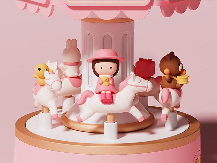 Christmas Carousel Bluetooth Speaker Music Box