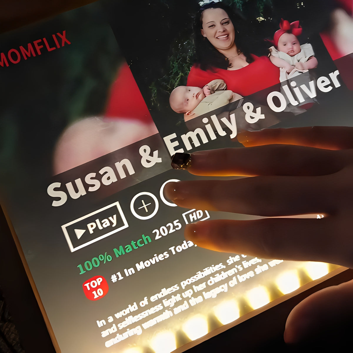 🎬 MOM/MUMFLIX Personalized Mother’s Day Photo Light Frame