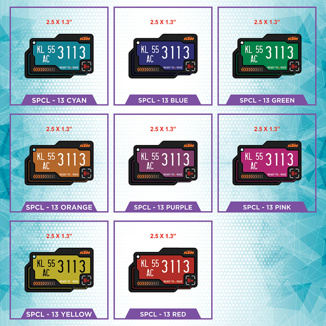 CLASSIC GEL NUMBER PLATE KEYCHAIN