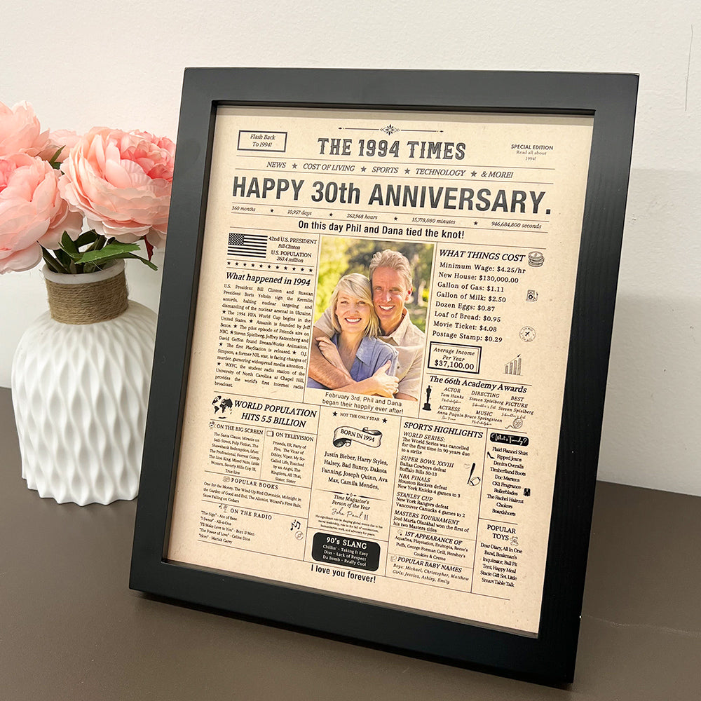 50%OFF⭐️ Personalized Birthday & Anniversary Newspaper Poster Frame