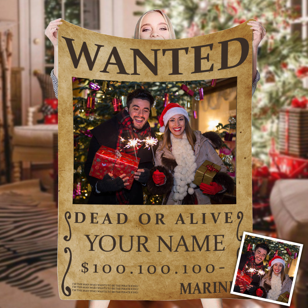 Custom Photo/Name Blankets Personalized Christmas Blanket