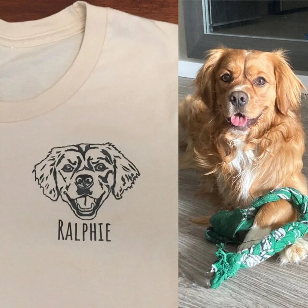 Custom Pet Face Portrait Shirt,Hoodir,Sweatshirt-Best Gift For Pet Lover