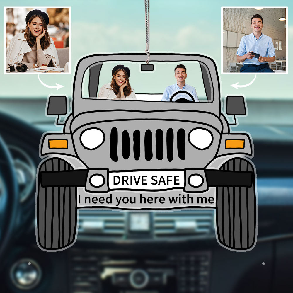 🎁Custom Drive Safe Off Road Car Photos Keychain-💖For Lover💖