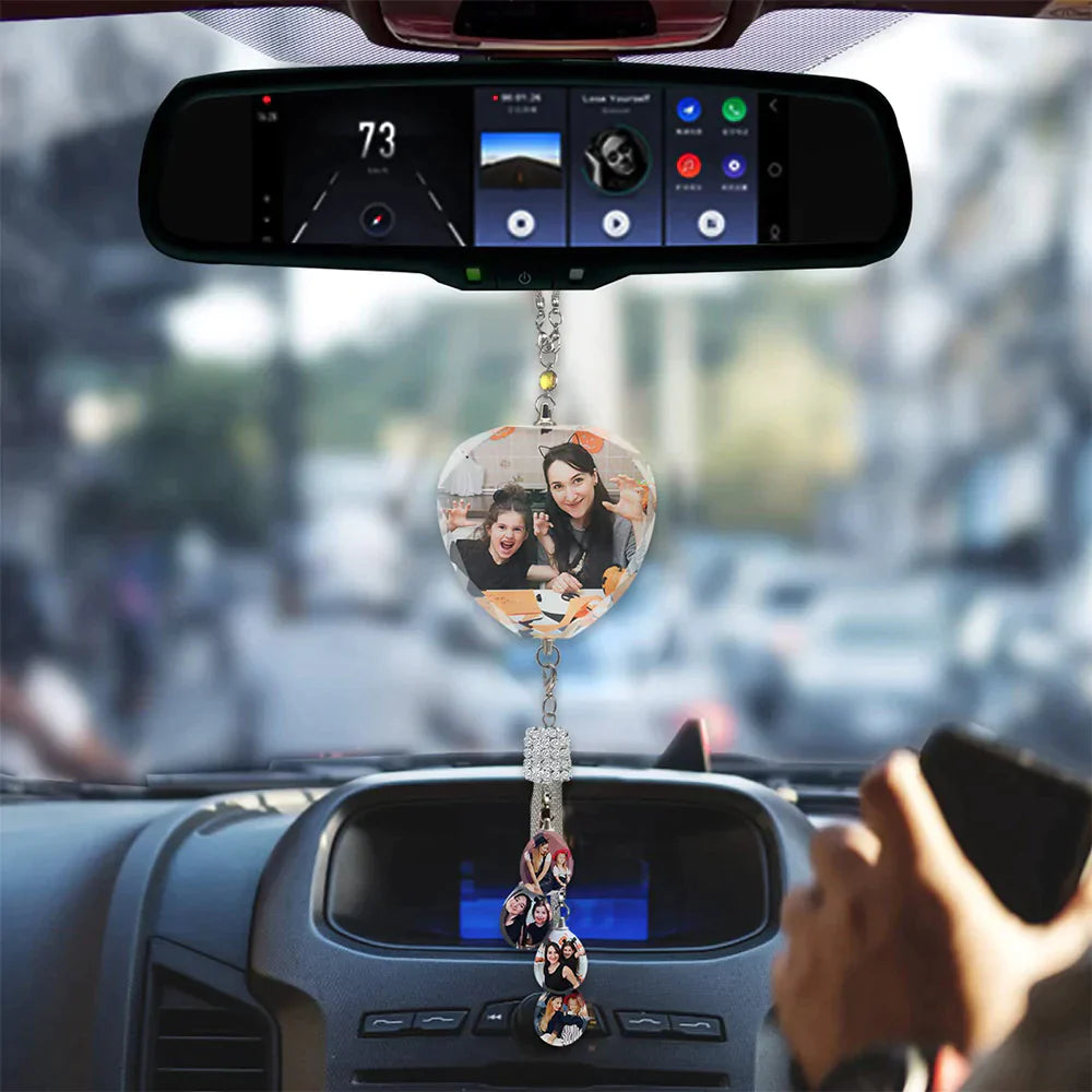 Personalized Photo Lucky Crystal Car Pendant🚗